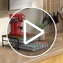 Black Coffee Pod Holder for Counter - 72 Pod Capacity Drawer Organizer with Sliding Baskets