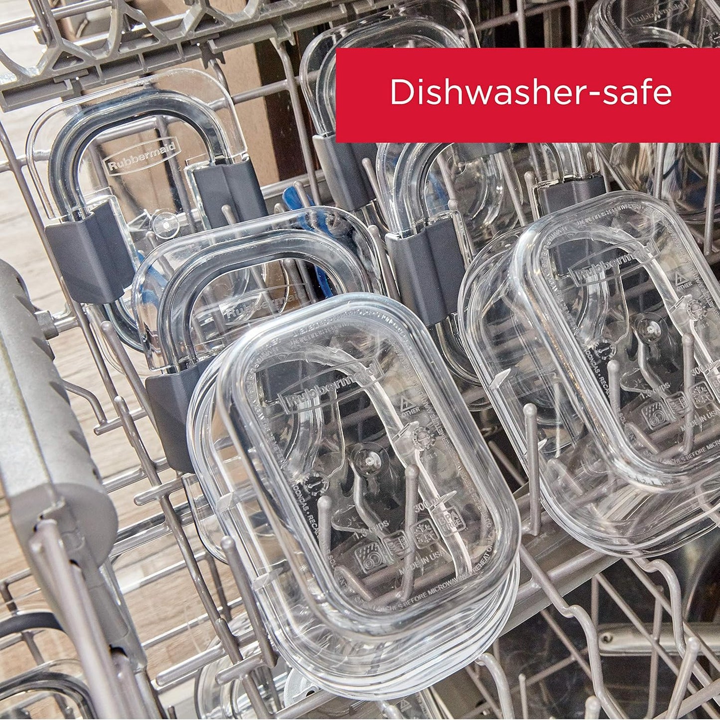 Rubbermaid Brilliance Food Storage Containers - BPA-Free, Leak Proof, 1.3 Cup, 5 Pack, Microwave & Dishwasher Safe