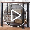3-Tier Rustic Brown Bookshelf - 31.5 W x 34.8 H Short Storage Shelf with Open Shelves