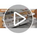 White 2 Pack Expandable Pull Out Cabinet Organizers for Wide Cabinets - 15.1 to 26.3 inch Width, 21 inch Depth, No Drill, Rolling Shelves
