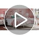 Twin Size Metal Bed Frame with Butterfly Headboard - White