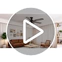 42-Inch Smart Farmhouse Ceiling Fan with Lights & Remote - Black Walnut, Flush Mount, Alexa Compatible