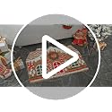 Gingerbread House Christmas Bath Rug 20" x 28" Red Green – Maasechs, 2'4" x 1'8" variant