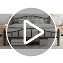 Full Size Black Metal Bed Frame with Headboard — Noise-Reducing, Space-Saving Design