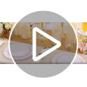 White and Gold Disposable Dinnerware Set for 50 Guests - 350 Pieces