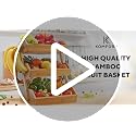 Bamboo 3-Tier Fruit Basket for Kitchen Countertop Storage - Natural & Spacious