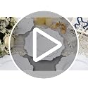 White Disposable Plastic Plates - 100 Pack, Beaded Party Dinner & Dessert Plates