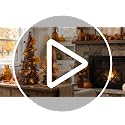 Lighted Fall Tabletop Trees with Pumpkins and Berries - Rustic Thanksgiving Decor - Orange, Yellow, Brown