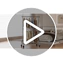 HYSEYY Heavy Duty Clothes Rack, Double Rod Clothing Rack for Hanging