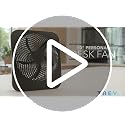 Black Portable Desk Fan 10-Inch Battery or AC Powered 2-Speed Fan - Treva