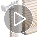No Drill Cordless Cellular Shades - Silver White, 35 x 64 Inches (Variation: Blackout Silver White)