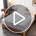White King Size Mattress Pad - Extra Thick Pillow Top Cover with Deep Pocket & Breathable 7D Spiral Fiber Filling
