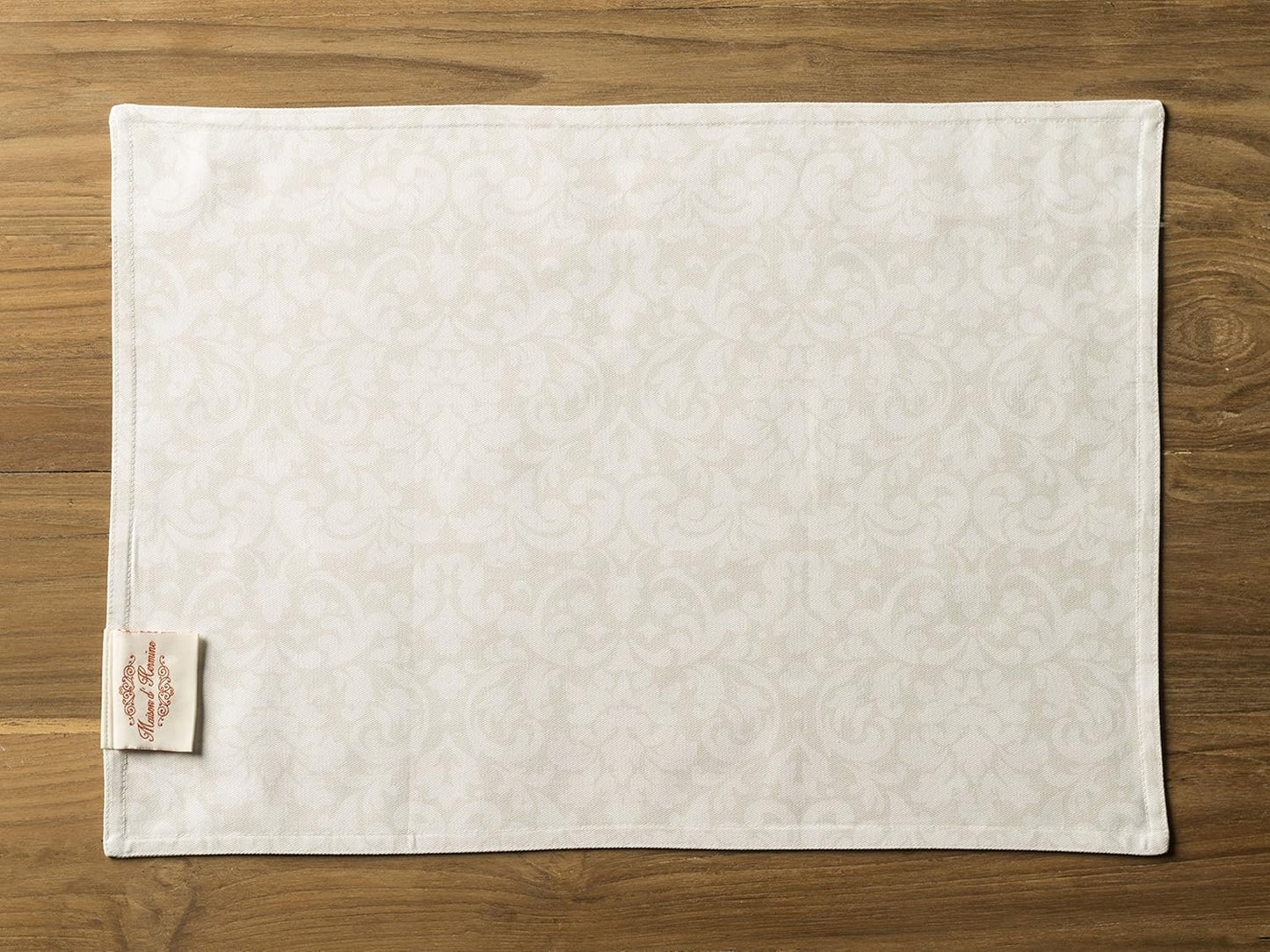 100% Cotton Placemats Set of 2 - Washable Reusable Table Mats for Kitchen & Dining, Campagne Design (13" x 19")