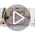 UOZZI Bedding Christmas Snowflake Queen Comforter Sheet Set 7 Pieces Reversible Holiday Bed in a Bag - Red & Gold