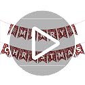 Merry Christmas Banner Decorations, Pre-Strung Red Black Buffalo