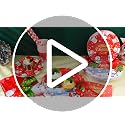 Ceenna 452 Pcs Christmas Tableware Set Red Gold - Snowman Theme, 50 Guests, Includes Plates Cups Napkins Cutlery & Tablecloths ( variation: Red Gold / Christmas )