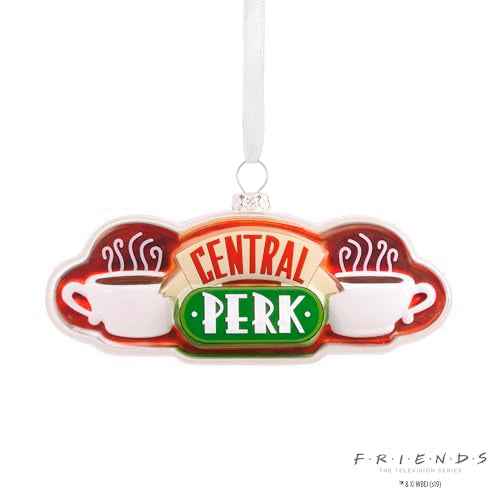 Hallmark Friends Central Perk Sign Christmas Ornament, Blown Glass