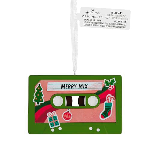 Merry Mixtape Hallmark Christmas Ornament - Retro Cassette Tape Keepsake