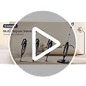 Black 12-in-1 Handheld Steam Mop & Floor Cleaner with Detachable Tank