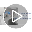 2 Pack Elongated Family Toilet Seat with Built-In Toddler Seat - Soft Close, Quick Release, No Wiggling