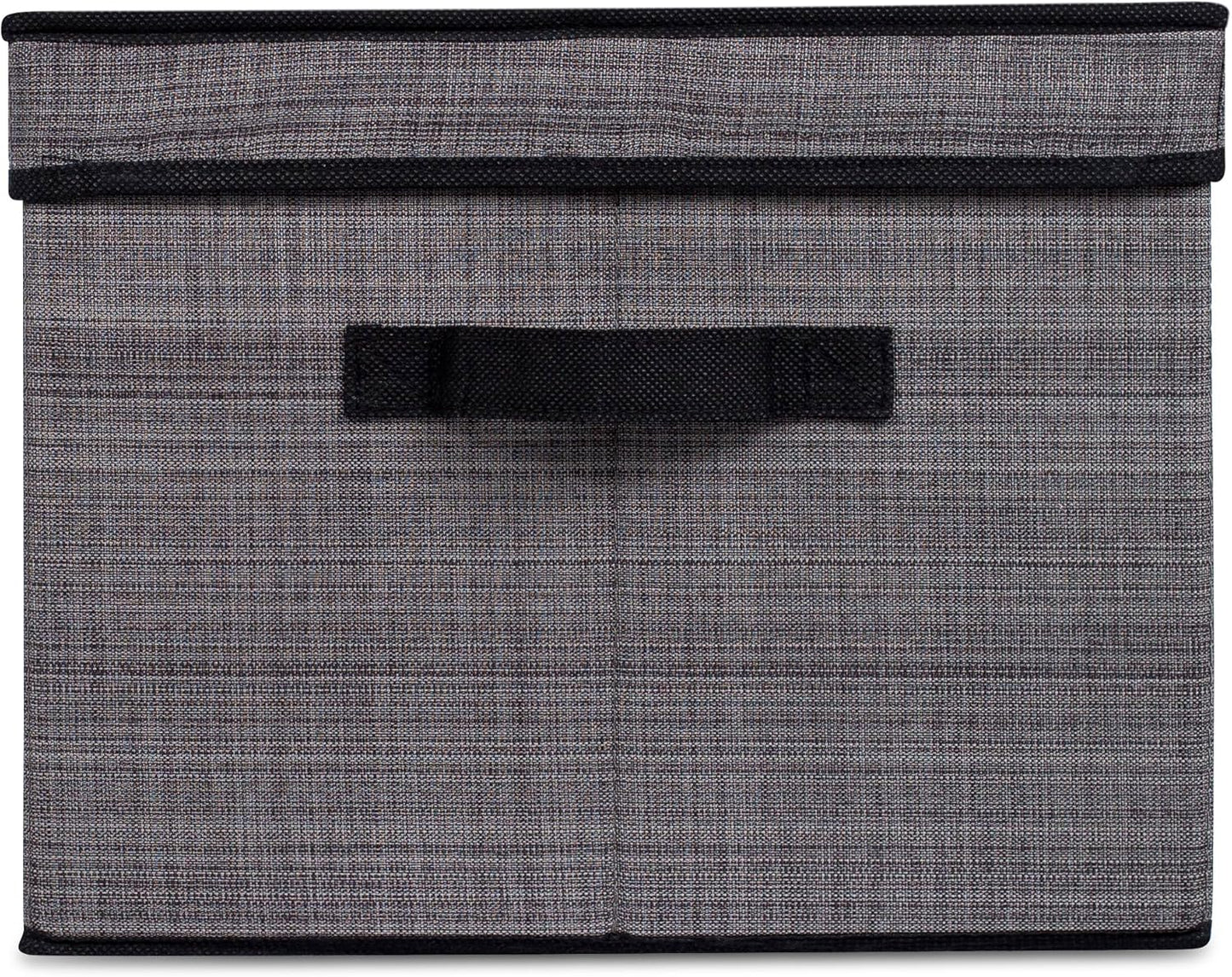 Durable Grey Storage Box with Window - Versatile Organizer Bin for Clothes & Toys