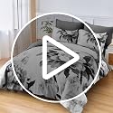 Dobuyly Queen Comforter Set 7 Pieces Grey Floral Bed in a Bag, All-Season Microfiber Bedding