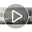Queen Linen Tufted Upholstered Headboard - Beige, Adjustable Height