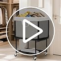 STO Rolling Laundry Hamper with Lockable Wheels, 29-Gallon (110L)