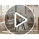 Walnut 31.5 Inch Round Dining Table for 2-4 with Storage - Small Kitchen Table