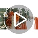 Olalaka Burnt Orange Wedding Arch Flowers Kit with 26ft Terracotta Draping Fabric - DIY Ceremony Backdrop