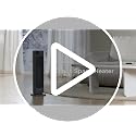 PELONIS Black Tower Oscillating Ceramic Space Heater 1500W with Remote & Timer