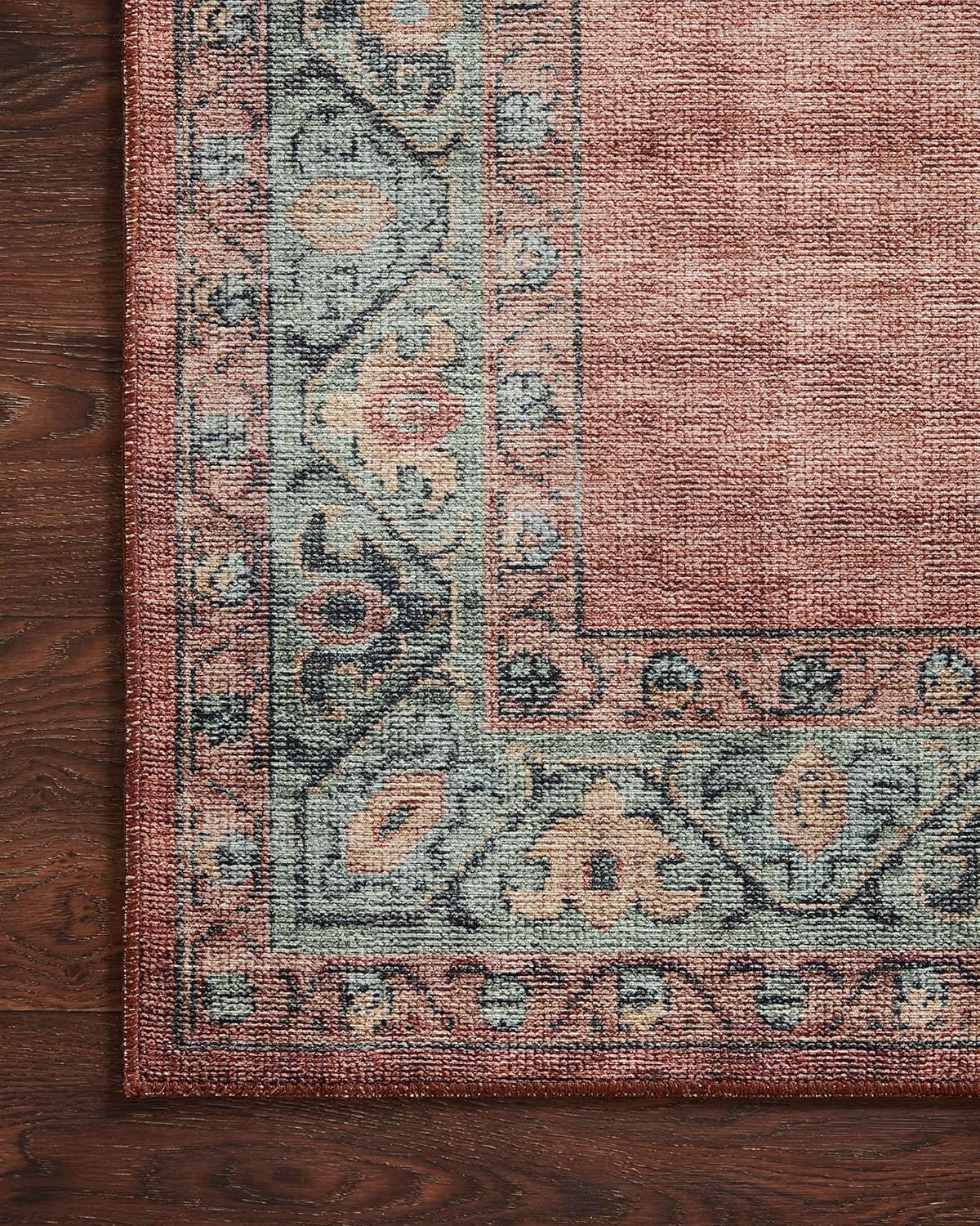 Loloi Heidi Collection HEI-05 Spice/Aqua 2'-6" x 7'-6" Runner Rug