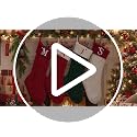 Red Knit Christmas Stocking with Initial H - 18 Inch Fireplace Decor