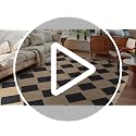 Zeeinx 6x9 Black & White Striped Outdoor Jute Rug - Easy-Care Patio & Garden Mat
