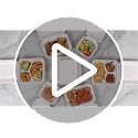 Lucklot 100 Pack 8x9 Inch Compostable Bagasse Food Containers - Eco-Friendly Takeout