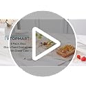 Glass Food Storage Containers with Glass Lids & Air Vent - 5 Pack, 35oz, White