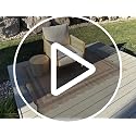 Outdoor 5x7 Scalloped Washable Rug - Tan Border, Non-Slip Indoor/Outdoor Mat