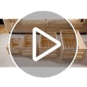 Wooden Storage Crates Set - Unfinished Rustic Display Boxes, 12x10x8 Inches, 3 Pack