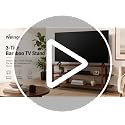 Welnow 2 Tiers Wood TV Stand for 65 Inch Flat Screen Media Console