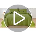 Olive Green 100% Cotton Quilt Set King Size 106x98 with 2 Shams