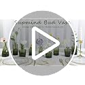 SUPMIND Green Glass Bud Vase Set of 24 Vintage Small Flower Vases for Centerpieces