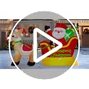 MICOCAH 6FT Santa and Reindeer Inflatable Christmas Yard Decoration with LED Lights