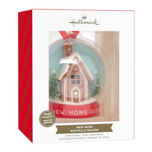 Hallmark Gingerbread 2026 Gingerbread House Snow Globe Ornament - New Home Year-Dated