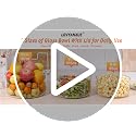 LOVYANXUE 10 Inch Clear Sealed Lid Glass Salad & Trifle Bowl, 197 oz