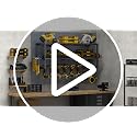 Heavy Duty Power Tool Organizer Wall Mount with 8 Slots - 32 Inch Drill Storage Rack & Charging Station