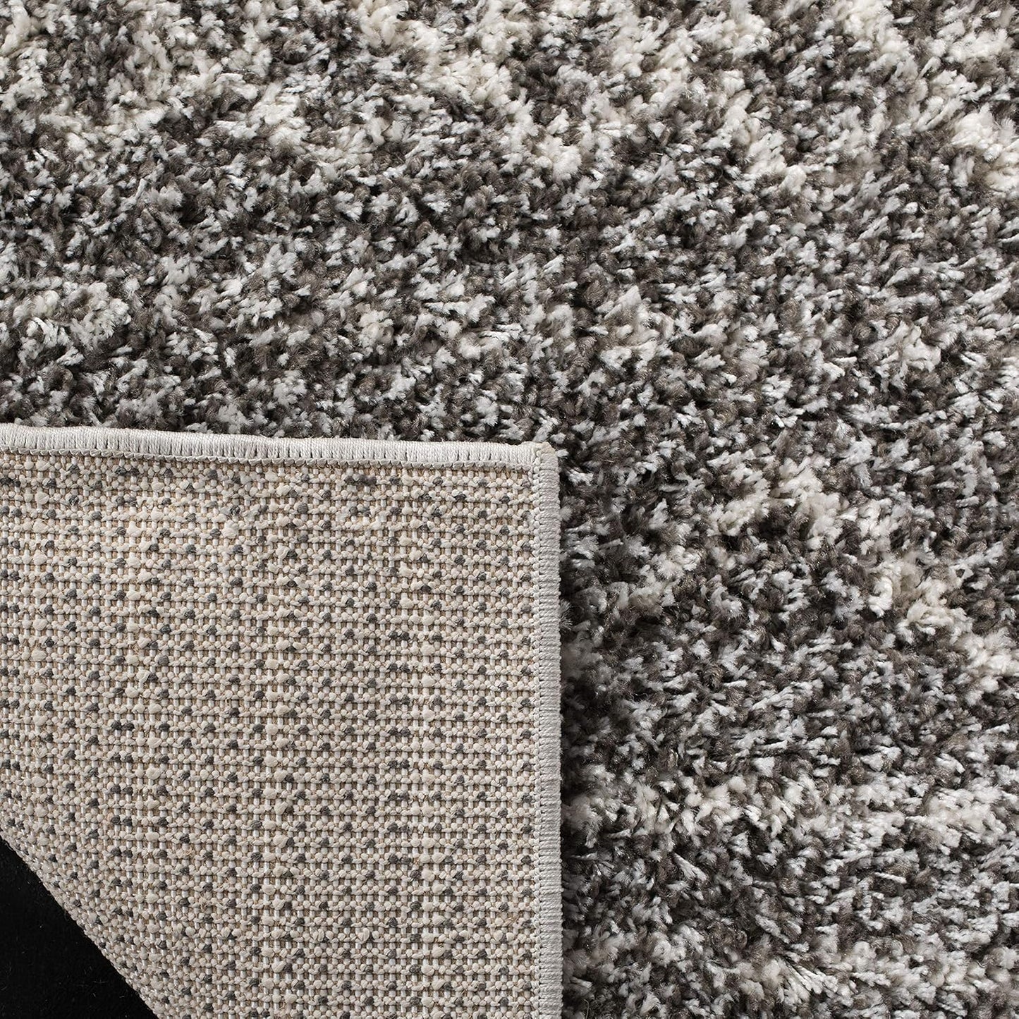 SAFAVIEH Arizona Shag Collection Accent Rug - 4' x 6', Brown & Ivory, Moroccan Design, Non-Shedding & Easy Care, 1.6-inch Thick Ideal for High Traffic Areas in Entryway, Living Room, Bedroom (ASG741B)