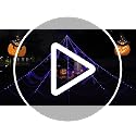 Giant Luminous Spider Web Halloween Decorations with Spider & Lights