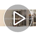 ThreeHio Brown 3-Tier Rolling Kitchen Microwave Cart with Adjustable Shelf
