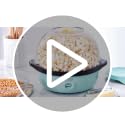 Dash SmartStore Deluxe 24-Cup Aqua Stirring Popcorn Maker with Butter Tray