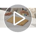 Keechee Bamboo Cutting Boards Set of 2 - Medium & Small Dishwasher Safe Wooden Chopping Boards with Juice Groove
